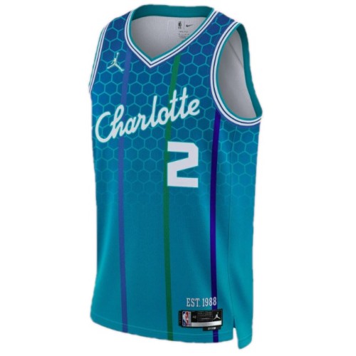 Men's Charlotte Hornets LaMelo Ball #2 Nike Blue 2021/22 Swingman NBA Jersey - City Edition Men's Charlotte Hornets LaMelo Ball #2 Nike Blue 2021/22 Swingman NBA Jersey - City Edition