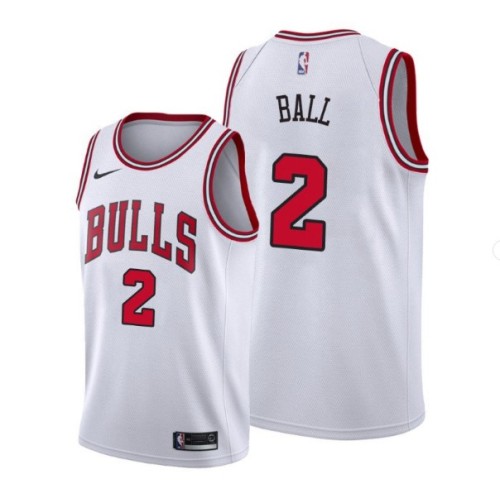 Men's Chicago Bulls Lonzo Ball #2 Nike White Swingman Jersey - Association Edition Men's Chicago Bulls Lonzo Ball #2 Nike White Swingman Jersey - Association Edition