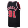Men's Chicago Bulls Dennis Rodman #91 Throwback Black 97-98 Hardwood Classics Swingman Jersey
