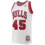 Men's Chicago Bulls Michael Jordan #45 Throwback White 1994-95 Hardwood Classics Player Jersey Men's Chicago Bulls Michael Jordan #45 Throwback White 1994-95 Hardwood Classics Player Jersey