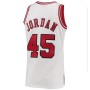 Men's Chicago Bulls Michael Jordan #45 Throwback White 1994-95 Hardwood Classics Player Jersey Men's Chicago Bulls Michael Jordan #45 Throwback White 1994-95 Hardwood Classics Player Jersey