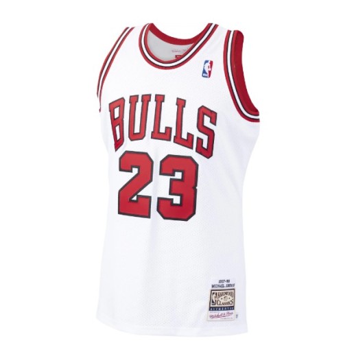 Men's Chicago Bulls Michael Jordan #23 Throwback White 1997-98 Hardwood Classics Player Jersey Men's Chicago Bulls Michael Jordan #23 Throwback White 1997-98 Hardwood Classics Player Jersey
