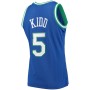 Men's Dallas Mavericks Jason Kidd #5 Throwback Blue 1994-95 Hardwood Classics Jersey