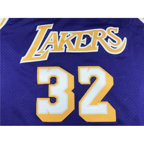 Men's Los Angeles Lakers Magic Johnson #32 Purple 84-85 Hardwood Classics Jersey Men's Los Angeles Lakers Magic Johnson #32 Purple 84-85 Hardwood Classics Jersey
