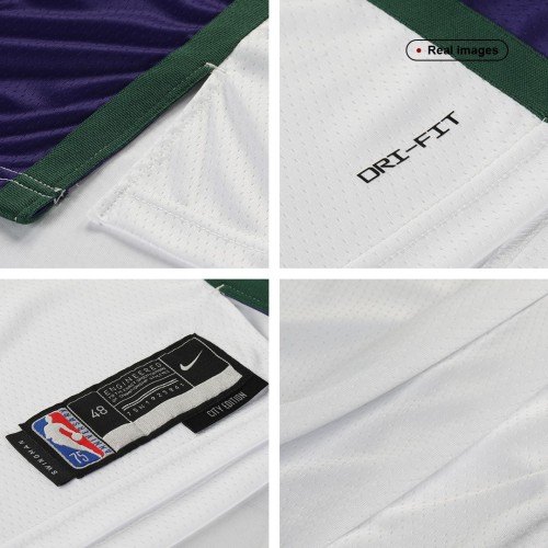 Men's Milwaukee Bucks Giannis Antetokounmpo #34 Nike White 21/22 Swingman NBA Jersey - City Edition Men's Milwaukee Bucks Giannis Antetokounmpo #34 Nike White 21/22 Swingman NBA Jersey - City Edition