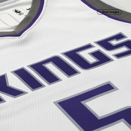Men's Sacramento Kings De'Aaron Fox #5 Nike White 2021/22 Swingman NBA Jersey - Association Edition Men's Sacramento Kings De'Aaron Fox #5 Nike White 2021/22 Swingman NBA Jersey - Association Edition