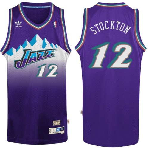 Utah Jazz John Stockton #12 Adidas Purple 1996/97 Swingman NBA Jersey Utah Jazz John Stockton #12 Adidas Purple 1996/97 Swingman NBA Jersey