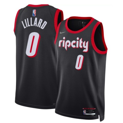 Men's Portland Trail Blazers Damian Lillard #0 Nike Black 2021/22 Swingman NBA Jersey - City Edition Men's Portland Trail Blazers Damian Lillard #0 Nike Black 2021/22 Swingman NBA Jersey - City Edition