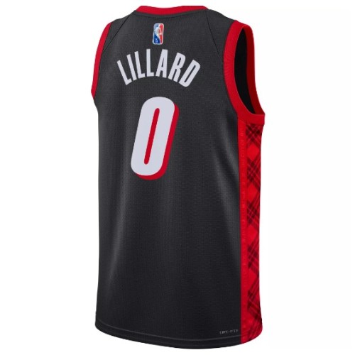 Men's Portland Trail Blazers Damian Lillard #0 Nike Black 2021/22 Swingman NBA Jersey - City Edition Men's Portland Trail Blazers Damian Lillard #0 Nike Black 2021/22 Swingman NBA Jersey - City Edition