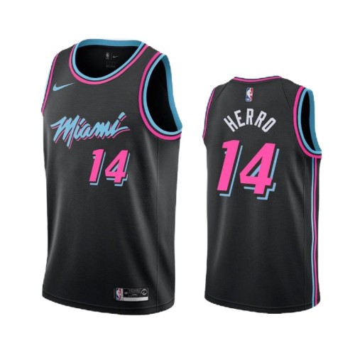 Men's Miami Heat Tyler Herro #14 Black 19-20 Swingman Jersey - City Edition Men's Miami Heat Tyler Herro #14 Black 19-20 Swingman Jersey - City Edition