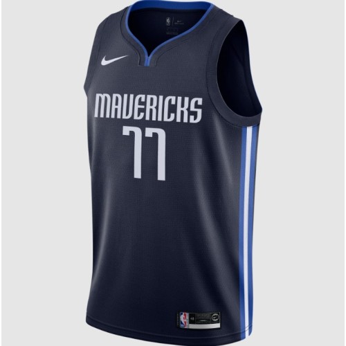 Men's Dallas Mavericks Luka Doncic #77 Navy Finished Swingman Jersey - Statement Editon Men's Dallas Mavericks Luka Doncic #77 Navy Finished Swingman Jersey - Statement Editon