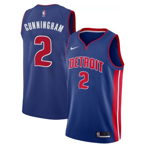 Men's Detroit Pistons Cade Cunningham #2 Nike Blue 2021 Swingman Jersey - Icon Edition Men's Detroit Pistons Cade Cunningham #2 Nike Blue 2021 Swingman Jersey - Icon Edition