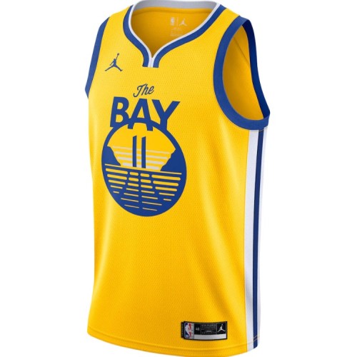 Men's Golden State Warriors Thompson #11 Jordan Gold 20/21 Swingman Jersey - Statement Edition Men's Golden State Warriors Thompson #11 Jordan Gold 20/21 Swingman Jersey - Statement Edition