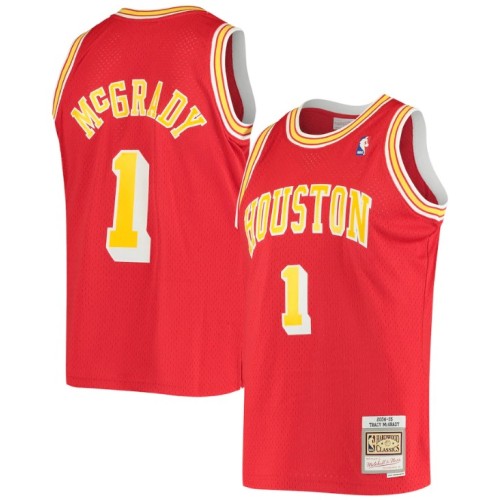 Men's Houston Rockets Tracy McGrady #1 Throwback Red 04-05 Hardwood Classics Swingman Jersey Men's Houston Rockets Tracy McGrady #1 Throwback Red 04-05 Hardwood Classics Swingman Jersey