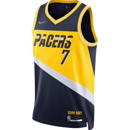 Men's Indiana Pacers Malcolm Brogdon #7 Nike Navy 2021/22 Swingman NBA Jersey - City Edition Men's Indiana Pacers Malcolm Brogdon #7 Nike Navy 2021/22 Swingman NBA Jersey - City Edition
