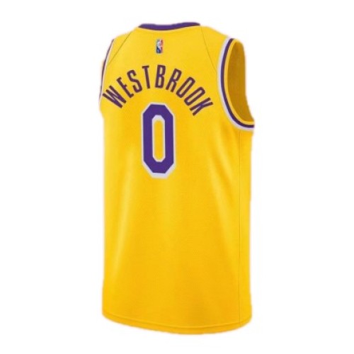 Men's Los Angeles Lakers Russell Westbrook #0 Nike Gold 2021/22 Swingman Jersey - Icon Edition Men's Los Angeles Lakers Russell Westbrook #0 Nike Gold 2021/22 Swingman Jersey - Icon Edition