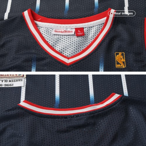 Men's Houston Rockets Hakeem Olajuwon Throwback Navy 1996-97 Hardwood Classics Swingman Jersey Men's Houston Rockets Hakeem Olajuwon Throwback Navy 1996-97 Hardwood Classics Swingman Jersey