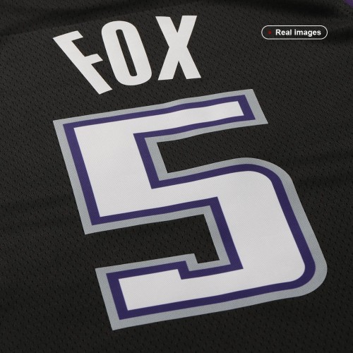 Men's Sacramento Kings De'Aaron Fox #5 Nike Black 2021/22 Swingman NBA Jersey - City Edition Men's Sacramento Kings De'Aaron Fox #5 Nike Black 2021/22 Swingman NBA Jersey - City Edition