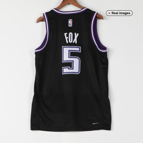 Men's Sacramento Kings De'Aaron Fox #5 Nike Black 2021/22 Swingman NBA Jersey - City Edition Men's Sacramento Kings De'Aaron Fox #5 Nike Black 2021/22 Swingman NBA Jersey - City Edition