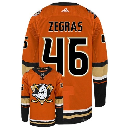 Men's Anaheim Ducks Trevor Zegras #46 adidas Orange Alternate Authentic Jersey Men's Anaheim Ducks Trevor Zegras #46 adidas Orange Alternate Authentic Jersey