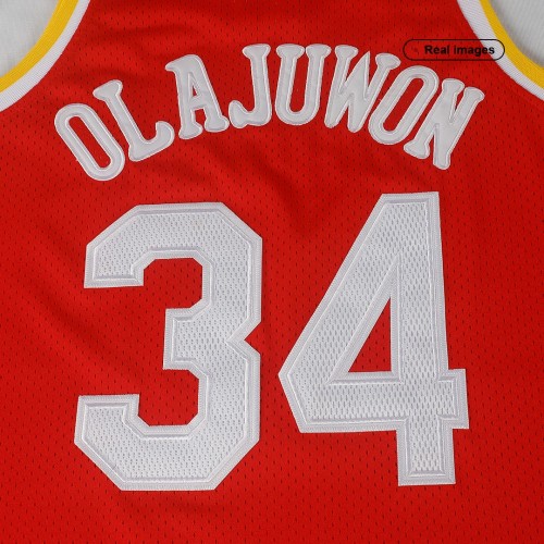 Men's Houston Rockets Hakeem Olajuwon Throwback Red 1993-94 Hardwood Classics Swingman Jersey Men's Houston Rockets Hakeem Olajuwon Throwback Red 1993-94 Hardwood Classics Swingman Jersey