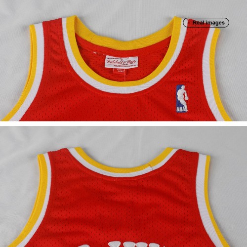 Men's Houston Rockets Hakeem Olajuwon Throwback Red 1993-94 Hardwood Classics Swingman Jersey Men's Houston Rockets Hakeem Olajuwon Throwback Red 1993-94 Hardwood Classics Swingman Jersey