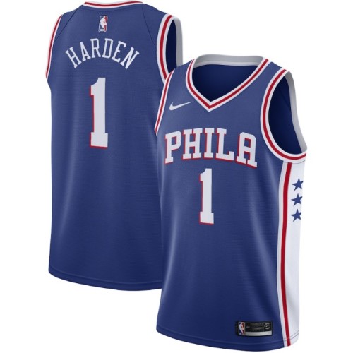 Men's Philadelphia 76ers James Harden #1 Nike Royal 2021/22 Swingman Jersey - Icon Edition Men's Philadelphia 76ers James Harden #1 Nike Royal 2021/22 Swingman Jersey - Icon Edition