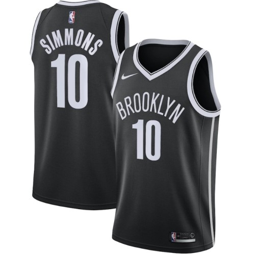 Men's Brooklyn Nets Ben Simmons #10 Nike Black 2021 Swingman NBA Jersey - Icon Edition Men's Brooklyn Nets Ben Simmons #10 Nike Black 2021 Swingman NBA Jersey - Icon Edition