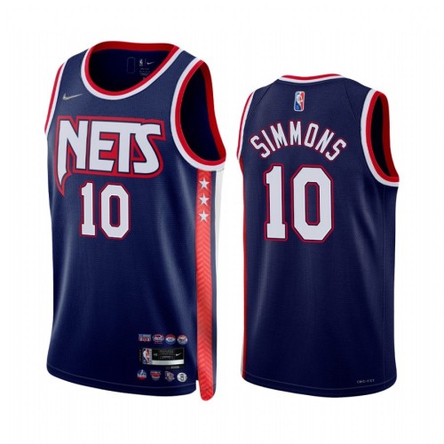Men's Brooklyn Nets Ben Simmons #10 Navy 2021/22 Swingman Jersey - City Edition Men's Brooklyn Nets Ben Simmons #10 Navy 2021/22 Swingman Jersey - City Edition