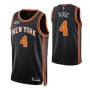 Men's New York Knicks Derrick Rose #4 Nike Black 2021/22 Swingman NBA Jersey - City Edition Men's New York Knicks Derrick Rose #4 Nike Black 2021/22 Swingman NBA Jersey - City Edition
