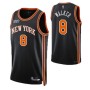 Men's New York Knicks Kemba Walker #8 Nike Black 2021/22 Swingman NBA Jersey - City Edition Men's New York Knicks Kemba Walker #8 Nike Black 2021/22 Swingman NBA Jersey - City Edition
