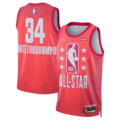 Men's Giannis Antetokounmpo #34 Jordan Brand Maroon 2022 NBA All-Star Game Swingman Jersey Men's Giannis Antetokounmpo #34 Jordan Brand Maroon 2022 NBA All-Star Game Swingman Jersey
