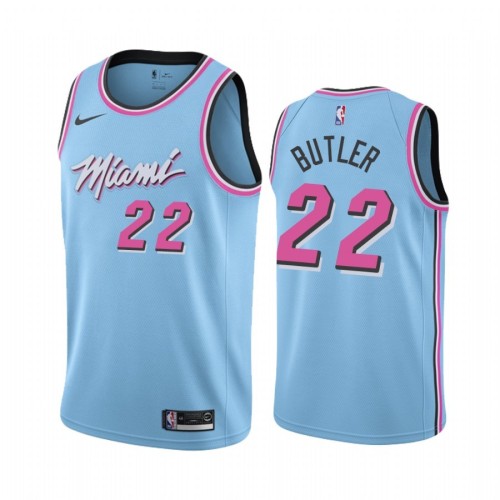 Men's Miami Heat Jimmy Butler #22 Nike Blue 2019/20 Finished Swingman Jersey - City Edition Men's Miami Heat Jimmy Butler #22 Nike Blue 2019/20 Finished Swingman Jersey - City Edition