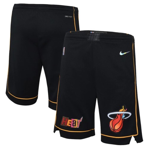 Men's Miami Heat Nike Black 2021/22 Courtside Swingman NBA Shorts - City Edition Men's Miami Heat Nike Black 2021/22 Courtside Swingman NBA Shorts - City Edition