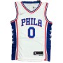 Men's Philadelphia 76ers Tyrese Maxey #0 Nike White 2021/22 Swingman NBA Jersey - Icon Edition Men's Philadelphia 76ers Tyrese Maxey #0 Nike White 2021/22 Swingman NBA Jersey - Icon Edition