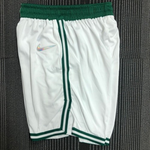 Men's Boston Celtics Nike White 2021/22 Swingman Shorts - Association Edition Men's Boston Celtics Nike White 2021/22 Swingman Shorts - Association Edition