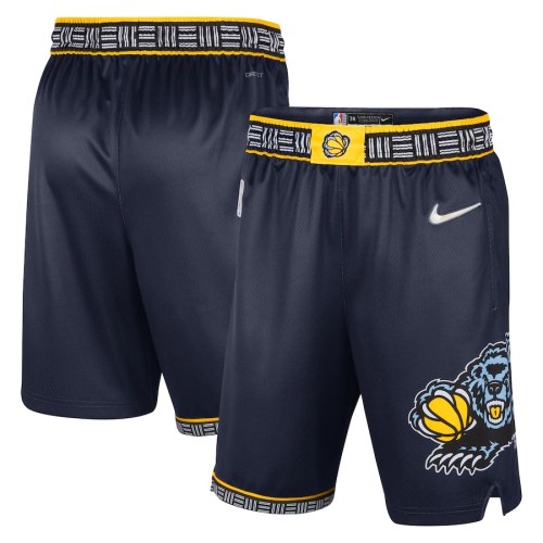 Men's Memphis Grizzlies Nike Navy 2021/22 Swingman Short - City Edition Men's Memphis Grizzlies Nike Navy 2021/22 Swingman Short - City Edition