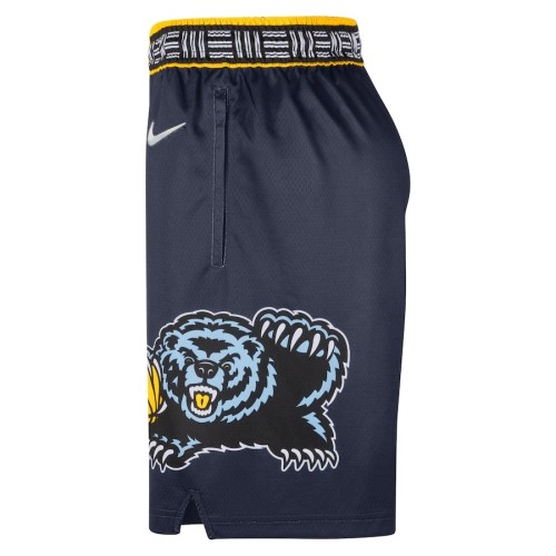 Men's Memphis Grizzlies Nike Navy 2021/22 Swingman Short - City Edition Men's Memphis Grizzlies Nike Navy 2021/22 Swingman Short - City Edition