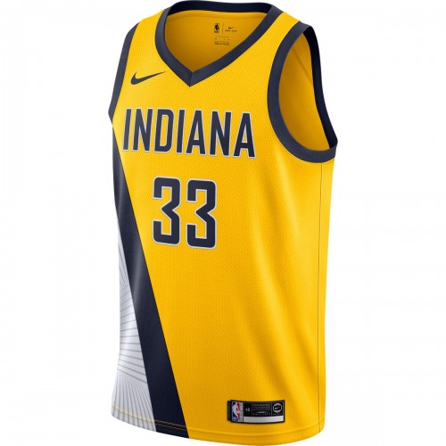 Myles Turner Indiana Pacers Nike Finished Swingman Jersey Gold - Statement Edition Myles Turner Indiana Pacers Nike Finished Swingman Jersey Gold - Statement Edition