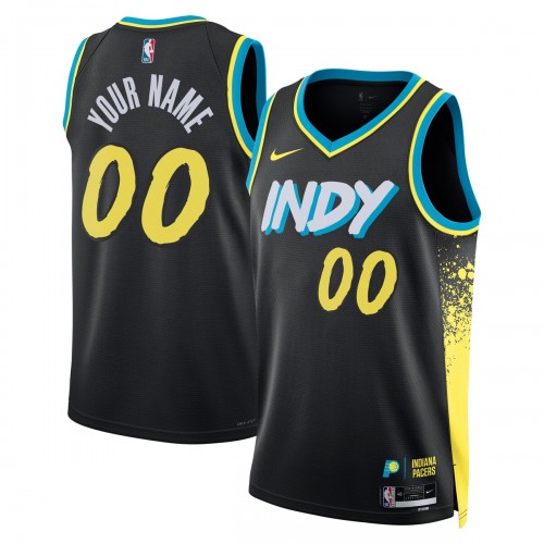 Indiana Pacers Nike Unisex 2023/24 Custom Swingman Jersey - Black - City Edition Indiana Pacers Nike Unisex 2023/24 Custom Swingman Jersey - Black - City Edition