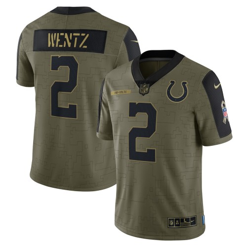 Carson Wentz Indianapolis Colts Nike 2021 Salute To Service Limited Player Jersey - Olive Carson Wentz Indianapolis Colts Nike 2021 Salute To Service Limited Player Jersey - Olive