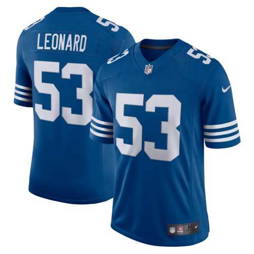 Men's Nike Darius Leonard Royal Indianapolis Colts Alternate Vapor Limited Jersey Men's Nike Darius Leonard Royal Indianapolis Colts Alternate Vapor Limited Jersey