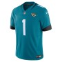 Travis Etienne Jacksonville Jaguars Nike Vapor F.U.S.E. Limited Jersey - Teal Travis Etienne Jacksonville Jaguars Nike Vapor F.U.S.E. Limited Jersey - Teal