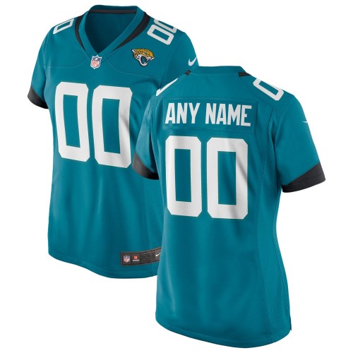Jacksonville Jaguars Nike Women's Alternate Custom Jersey - Teal Jacksonville Jaguars Nike Women's Alternate Custom Jersey - Teal
