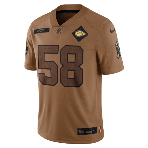 Derrick Thomas Kansas City Chiefs Nike 2023 Salute To Service Retired Player Limited Jersey - Brown Derrick Thomas Kansas City Chiefs Nike 2023 Salute To Service Retired Player Limited Jersey - Brown