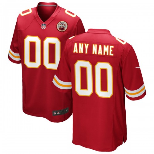 Kansas City Chiefs Nike Custom Game Jersey - Red Kansas City Chiefs Nike Custom Game Jersey - Red