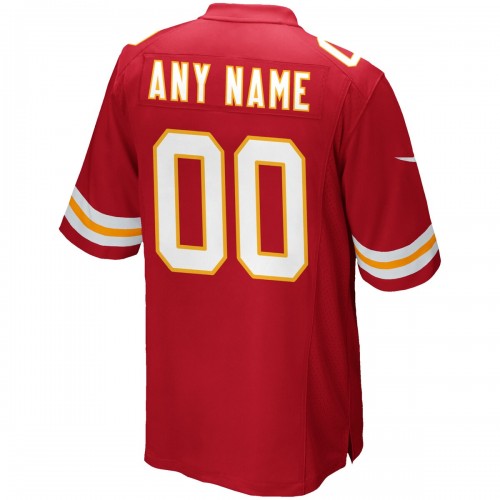 Kansas City Chiefs Nike Custom Game Jersey - Red Kansas City Chiefs Nike Custom Game Jersey - Red