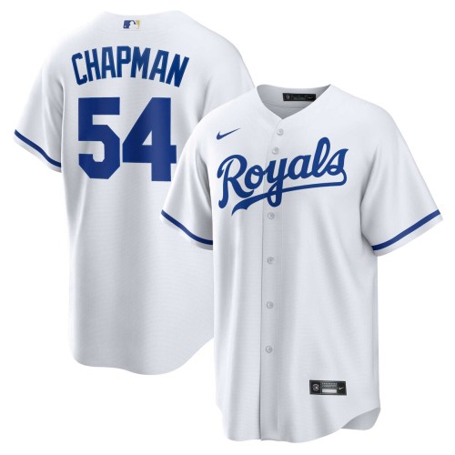 Aroldis Chapman Kansas City Royals Nike Home Replica Player Jersey - White Aroldis Chapman Kansas City Royals Nike Home Replica Player Jersey - White