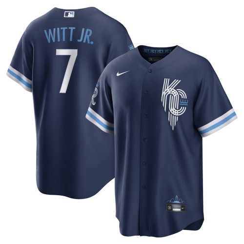 Bobby Witt Jr. Kansas City Royals Nike 2022 City Connect Replica Player Jersey - Navy Bobby Witt Jr. Kansas City Royals Nike 2022 City Connect Replica Player Jersey - Navy
