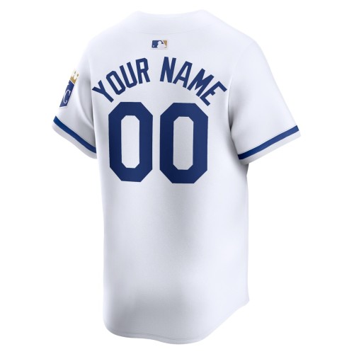 Kansas City Royals Nike Home Limited Custom Jersey - White Kansas City Royals Nike Home Limited Custom Jersey - White